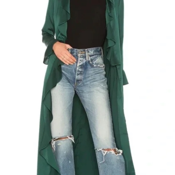 Tularosa Green Satin Michelle Robe Size M -NWT - Picture 3 of 8